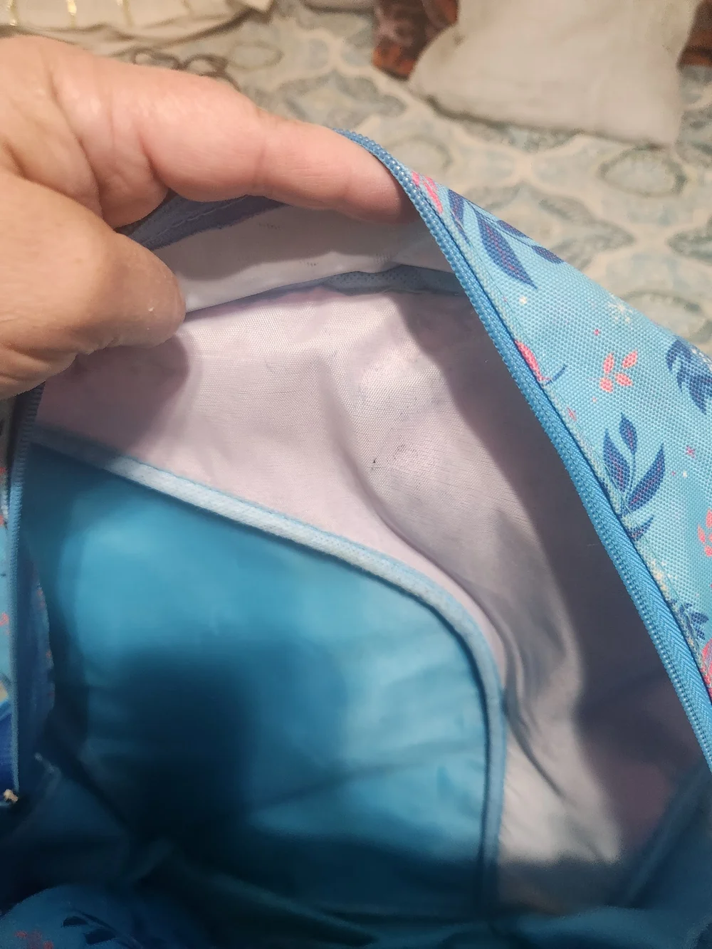 Disney Frozen Kids Holographic Elsa & Anna Backpack - Blue / Purple / Pink